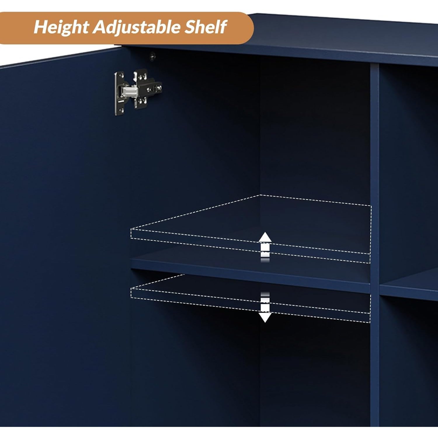 Sideboard Buffet Cabinet with Storage, Coffee Bar Cabinet, Adjustable Shelves, 35 Inches