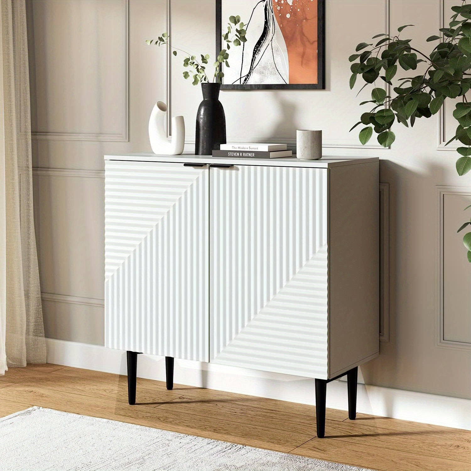 Sideboard Buffet Cabinet with Storage, Coffee Bar Cabinet, Adjustable Shelves, 35 Inches