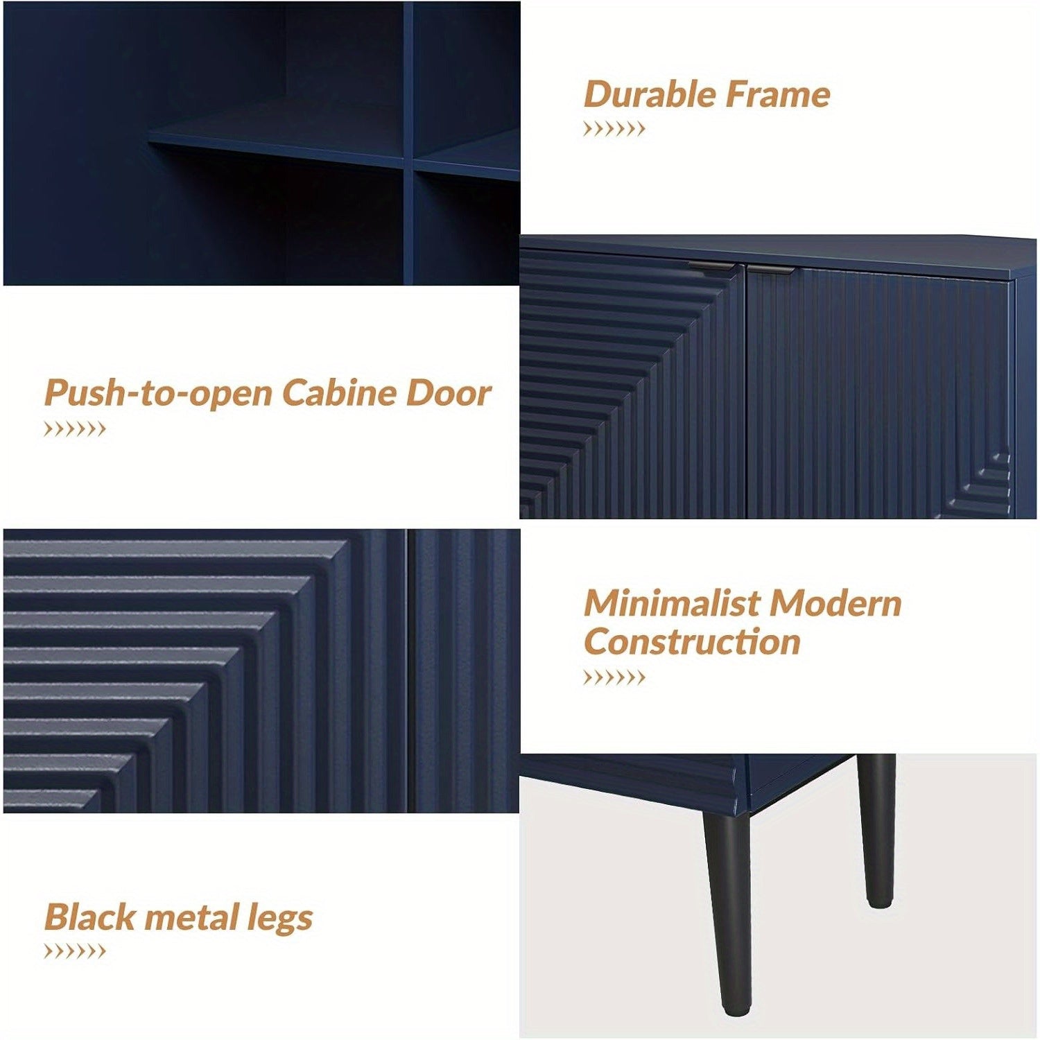 Sideboard Buffet Cabinet with Storage, Coffee Bar Cabinet, Adjustable Shelves, 35 Inches