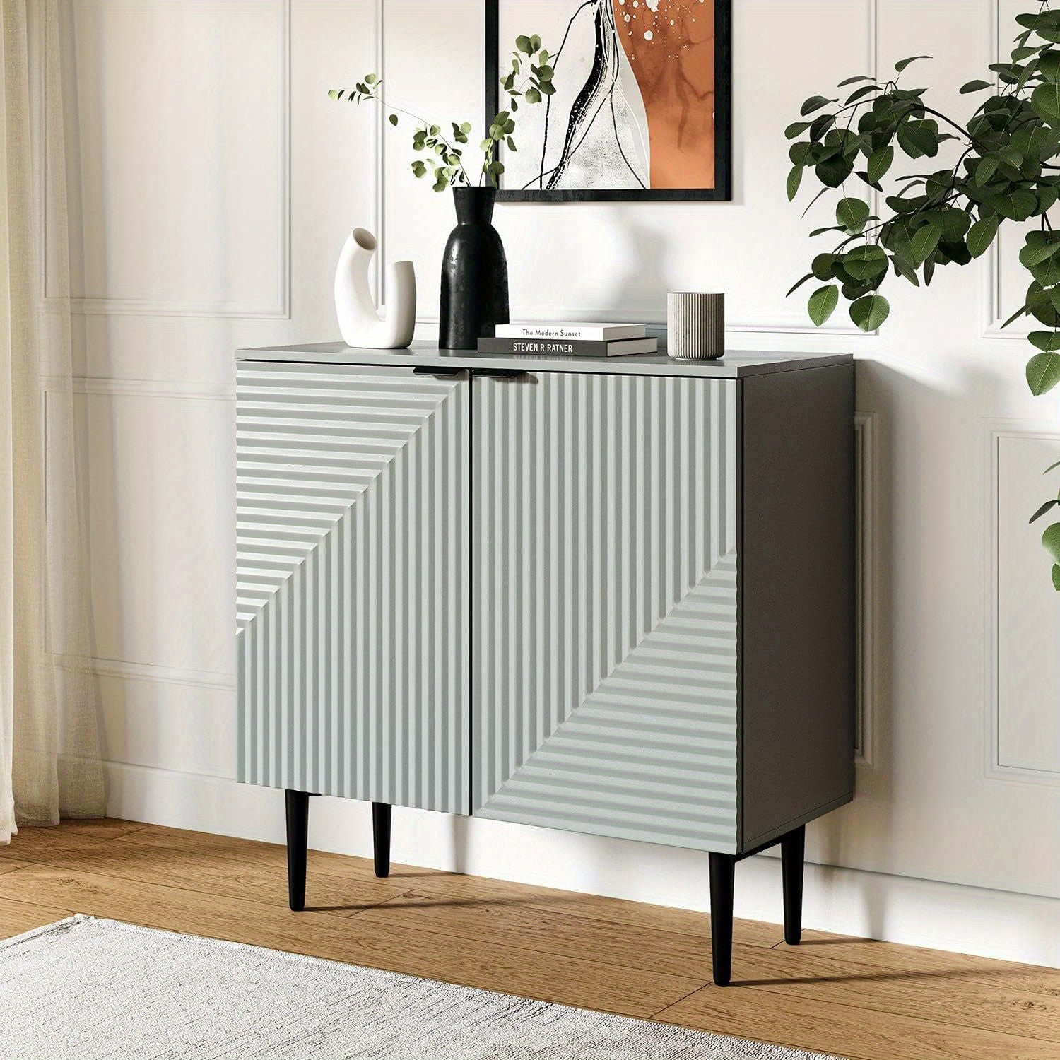 Sideboard Buffet Cabinet with Storage, Coffee Bar Cabinet, Adjustable Shelves, 35 Inches