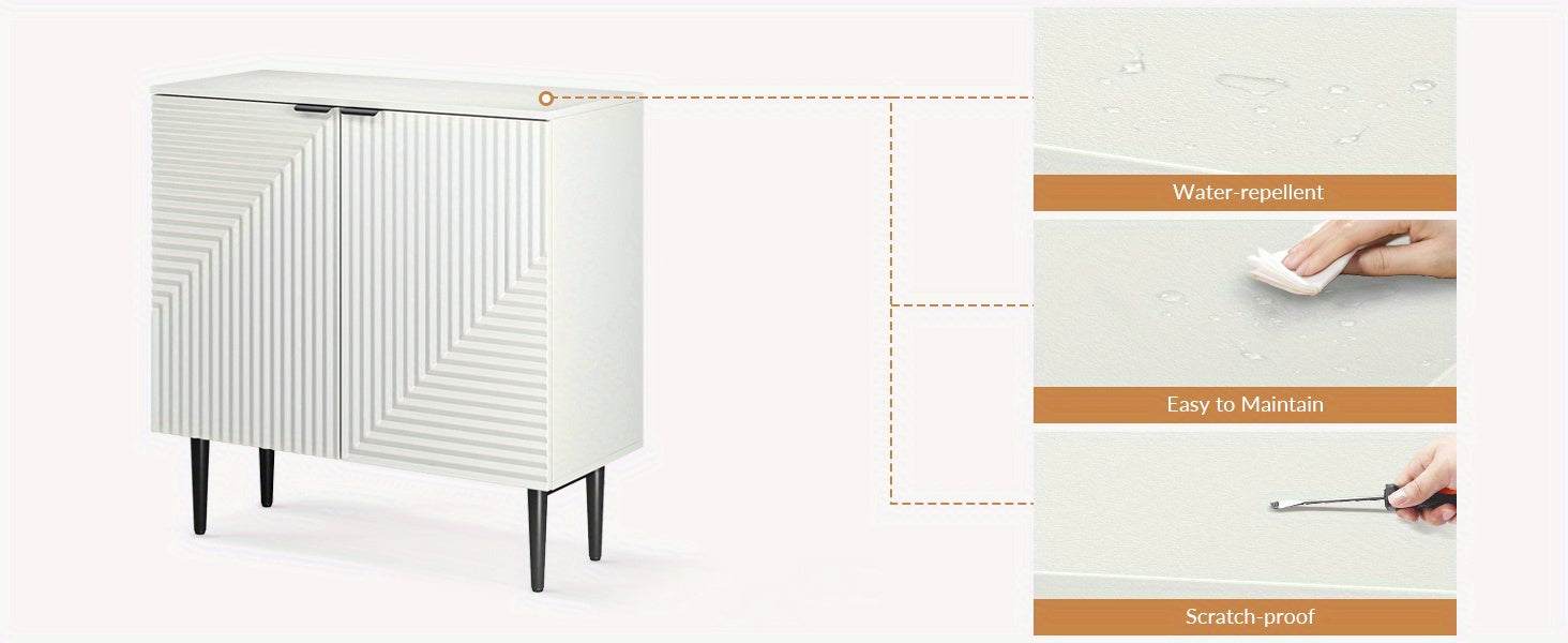 Sideboard Buffet Cabinet with Storage, Coffee Bar Cabinet, Adjustable Shelves, 35 Inches