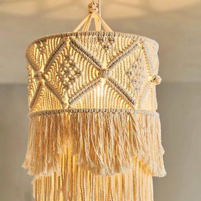 Home Decor Boho Bohemian Rame Lamp Shade Hanging