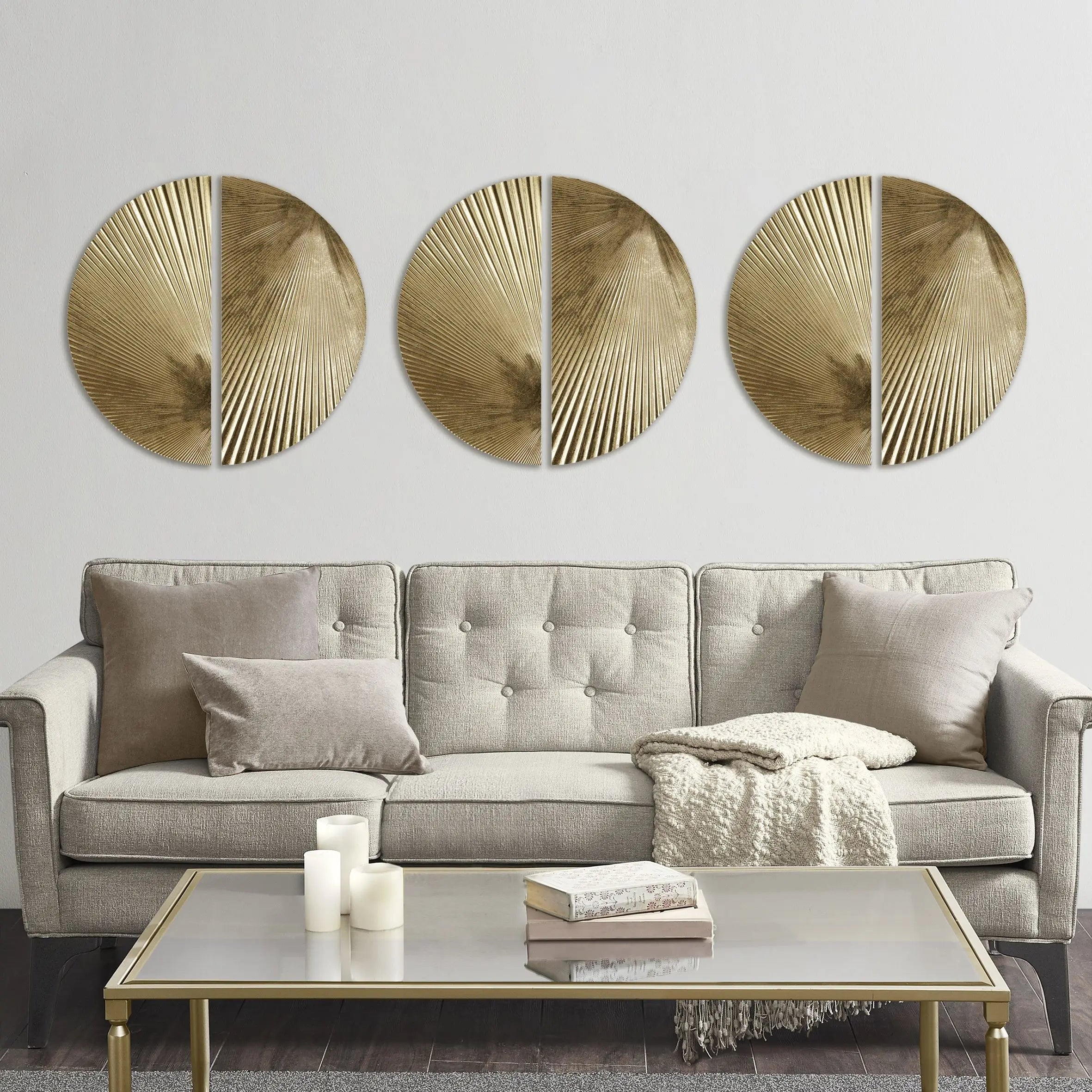 DB Modern & Traditional 2-Piece Half-Moon Metal Wall Decor Set Laser Cut Iron Arts for Home Decoration or Gift Hanging Design