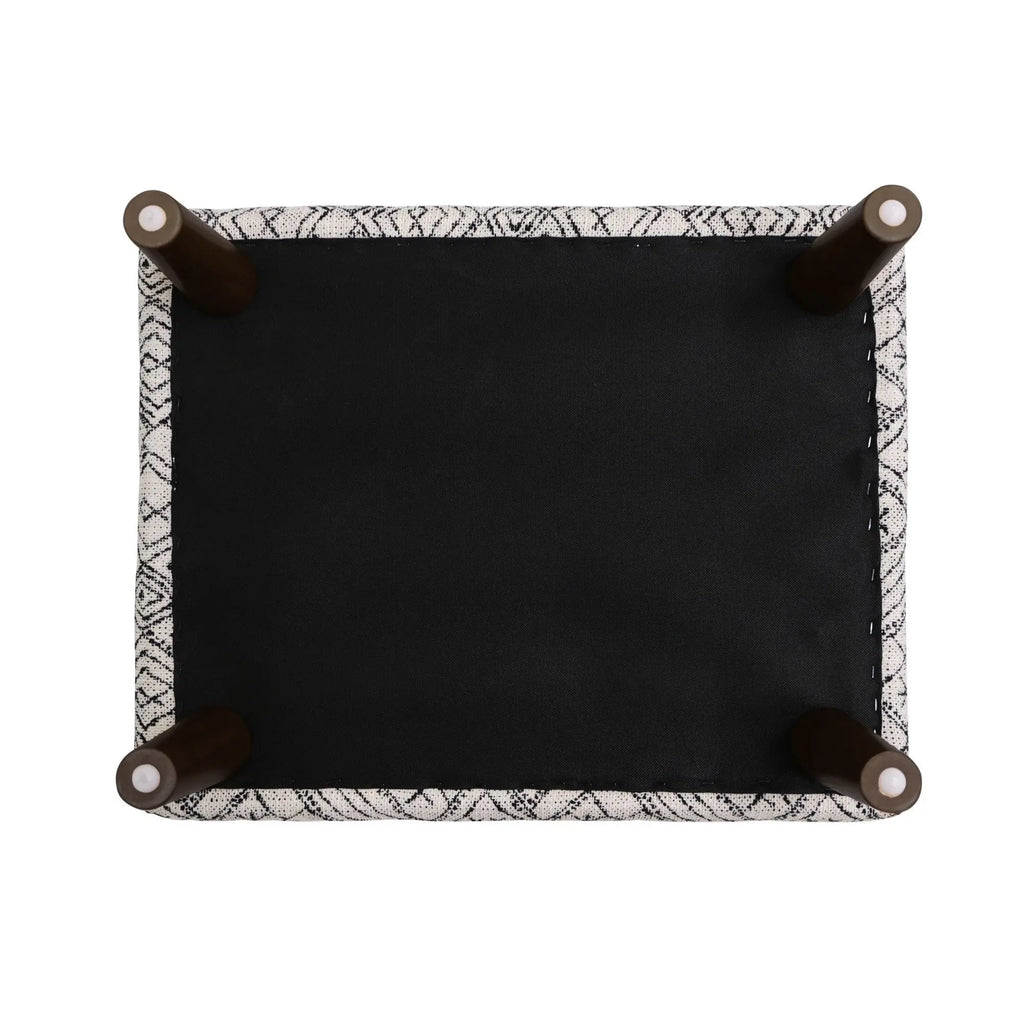Wallace & Bay Jurie Black Abstract Stool & Ottoman Stylish Comfort for Your Home Decor