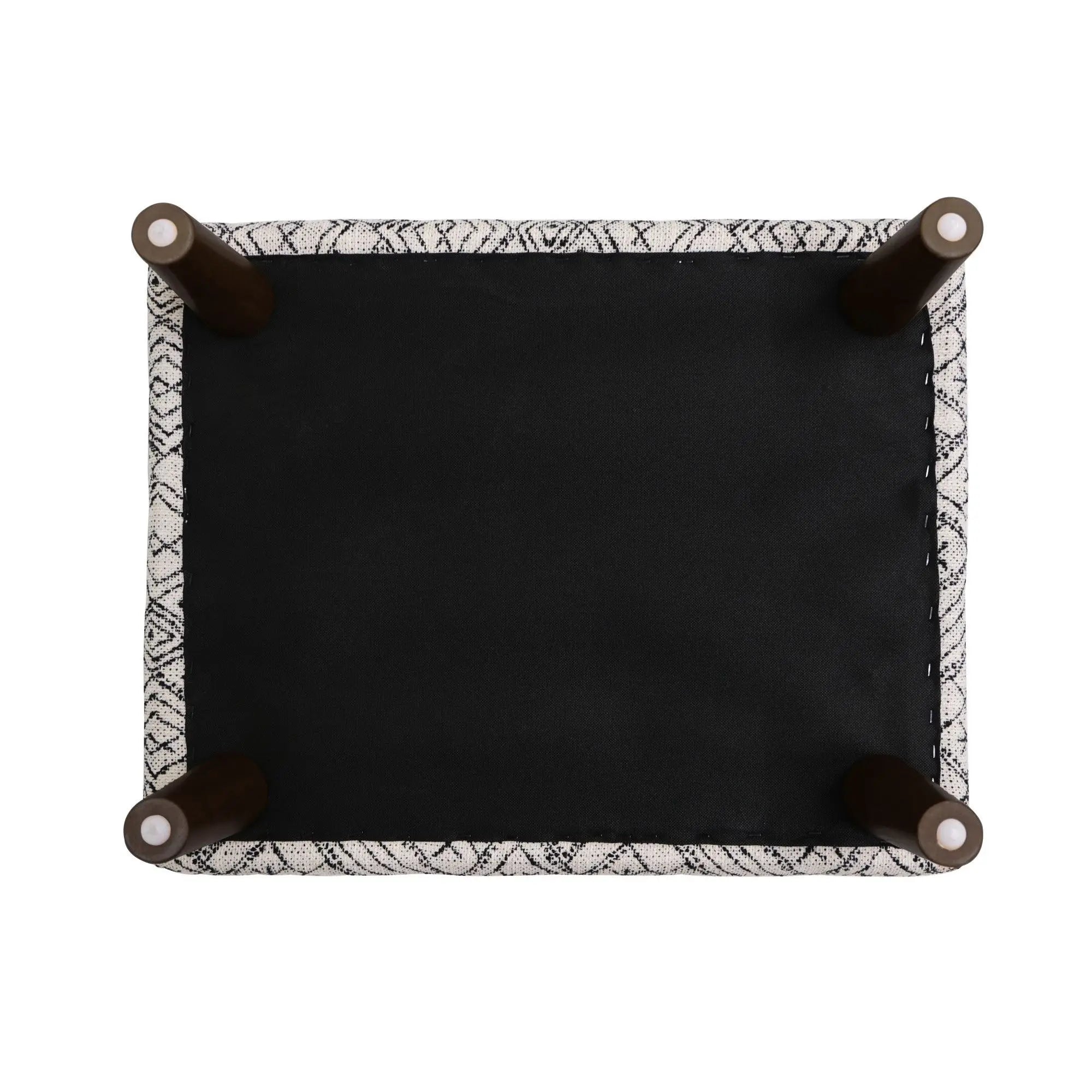 Wallace & Bay Jurie Black Abstract Stool & Ottoman Stylish Comfort for Your Home Decor