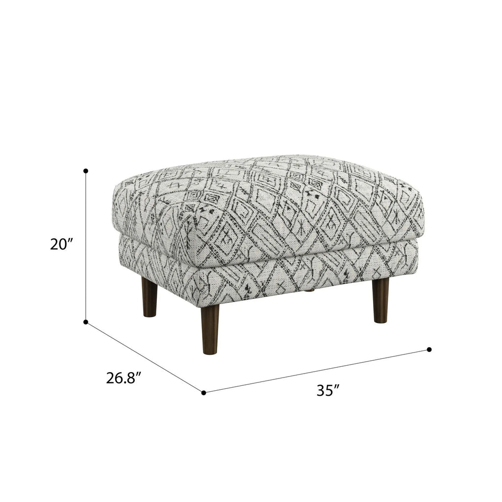 Wallace & Bay Jurie Black Abstract Stool & Ottoman Stylish Comfort for Your Home Decor