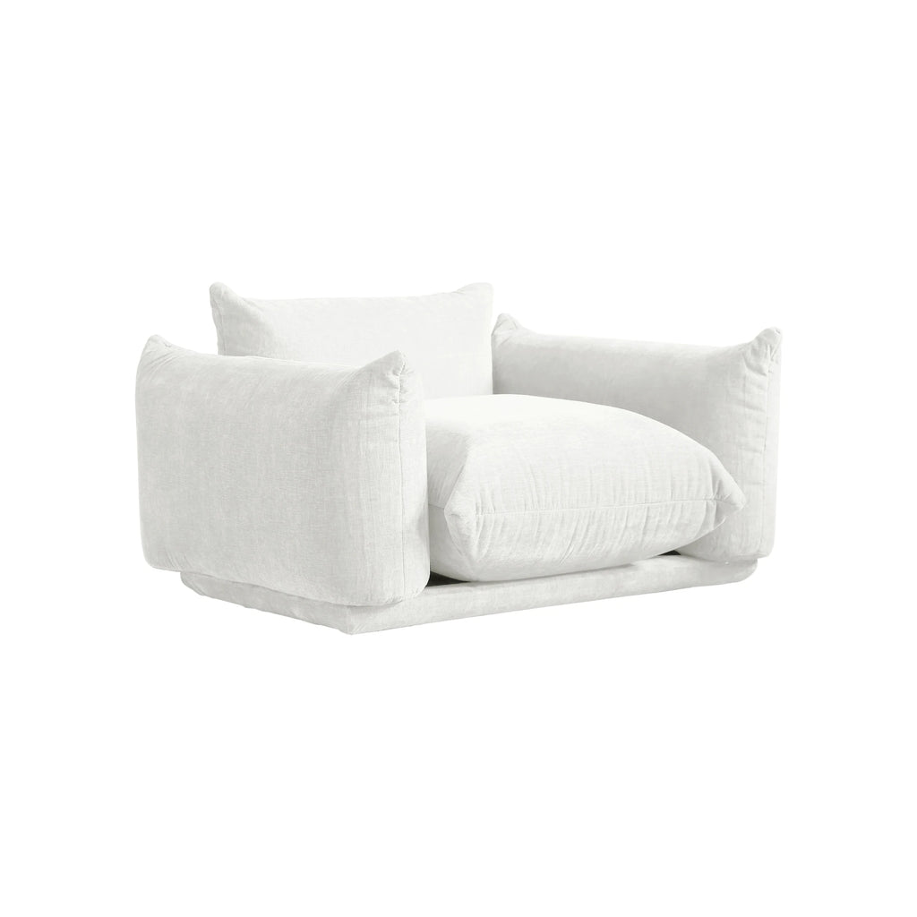 Comfy Chenille Single Accent Chair Deep Seat Couches Mid-Century Sofa 50" Plush Sofas Furniture for Small Spaces Living Room