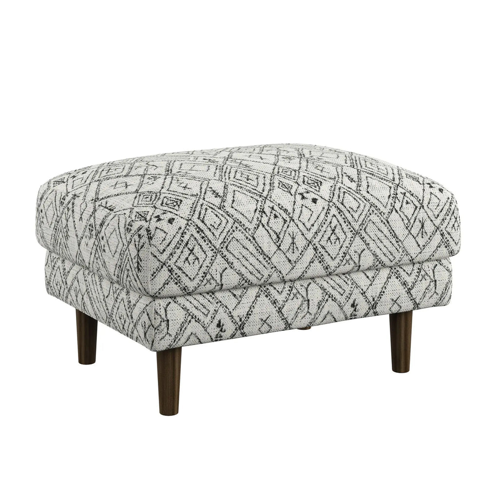 Wallace & Bay Jurie Black Abstract Stool & Ottoman Stylish Comfort for Your Home Decor