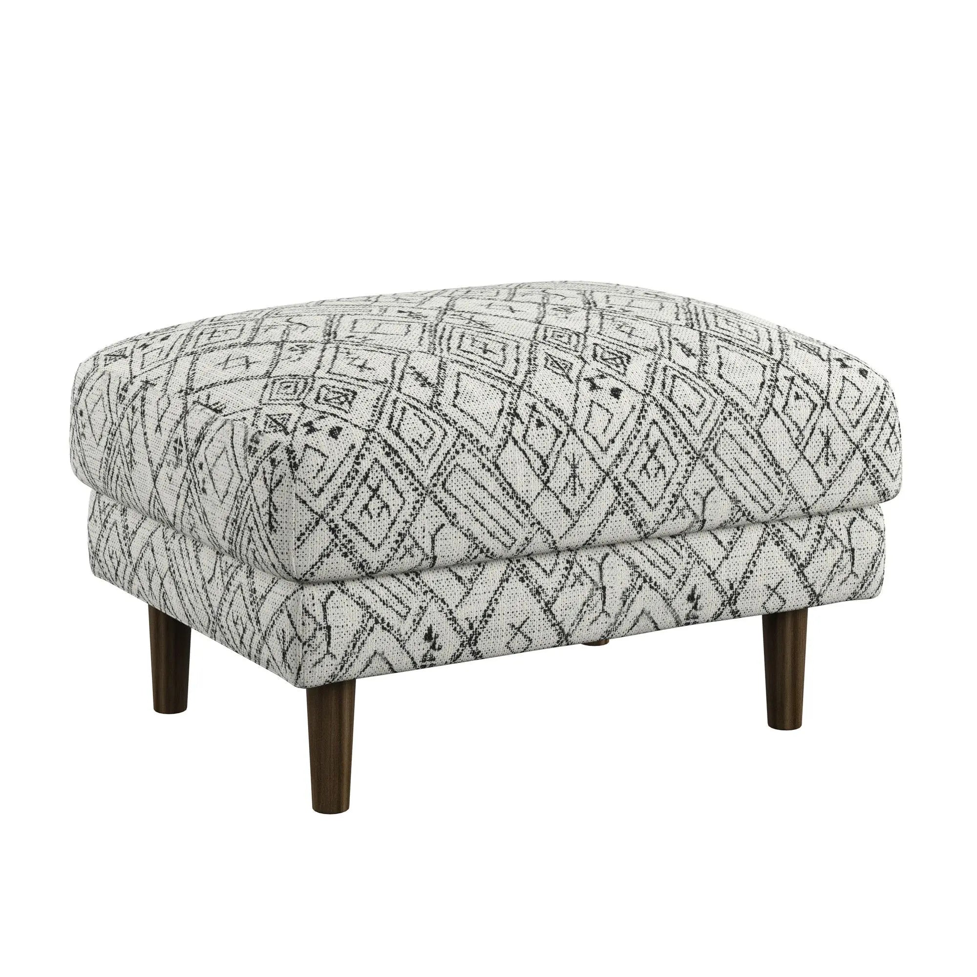 Wallace & Bay Jurie Black Abstract Stool & Ottoman Stylish Comfort for Your Home Decor