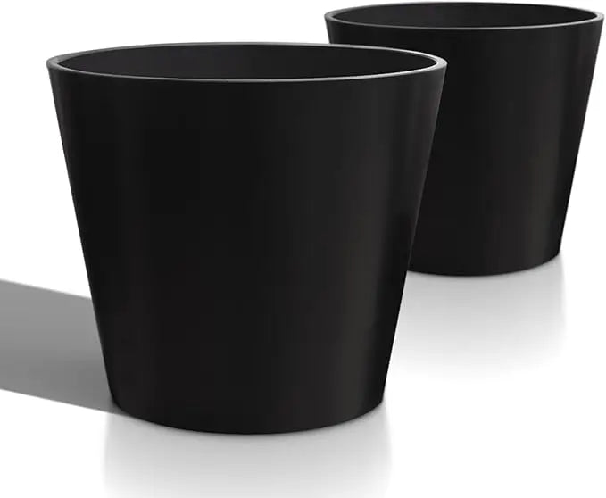 Extra Wide Planter Outdoor Indoor, Large Resin Plant Pots for Trees Flowers ( 20 inch - 2 Pack)