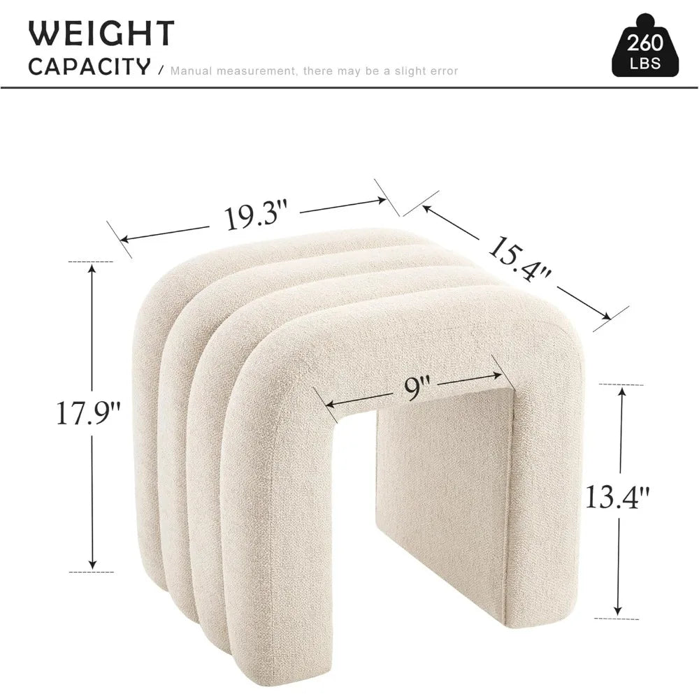 Versatile Ottoman Stool: Footrest for Sofa, Contemporary Makeup Seat, Living Room and Foyer Accent, Compact and Stylish Furnitur