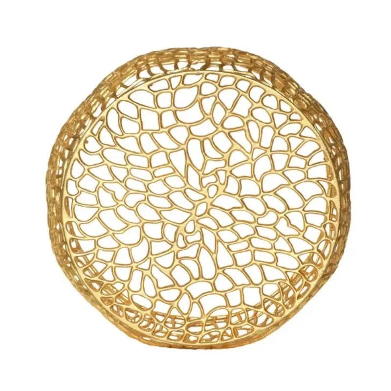 Gold, Eclectic Accent Corner Coffee Table for Living Room
