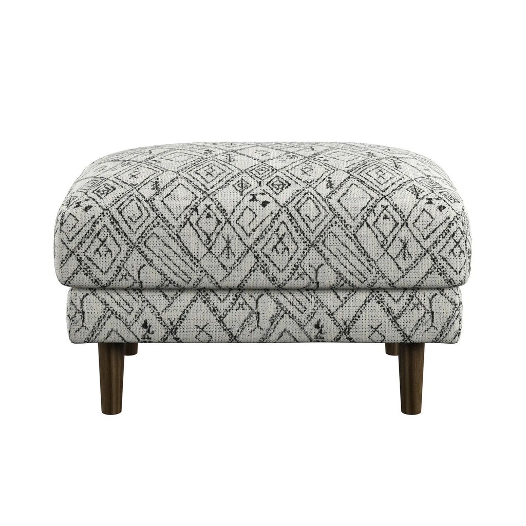 Wallace & Bay Jurie Black Abstract Stool & Ottoman Stylish Comfort for Your Home Decor