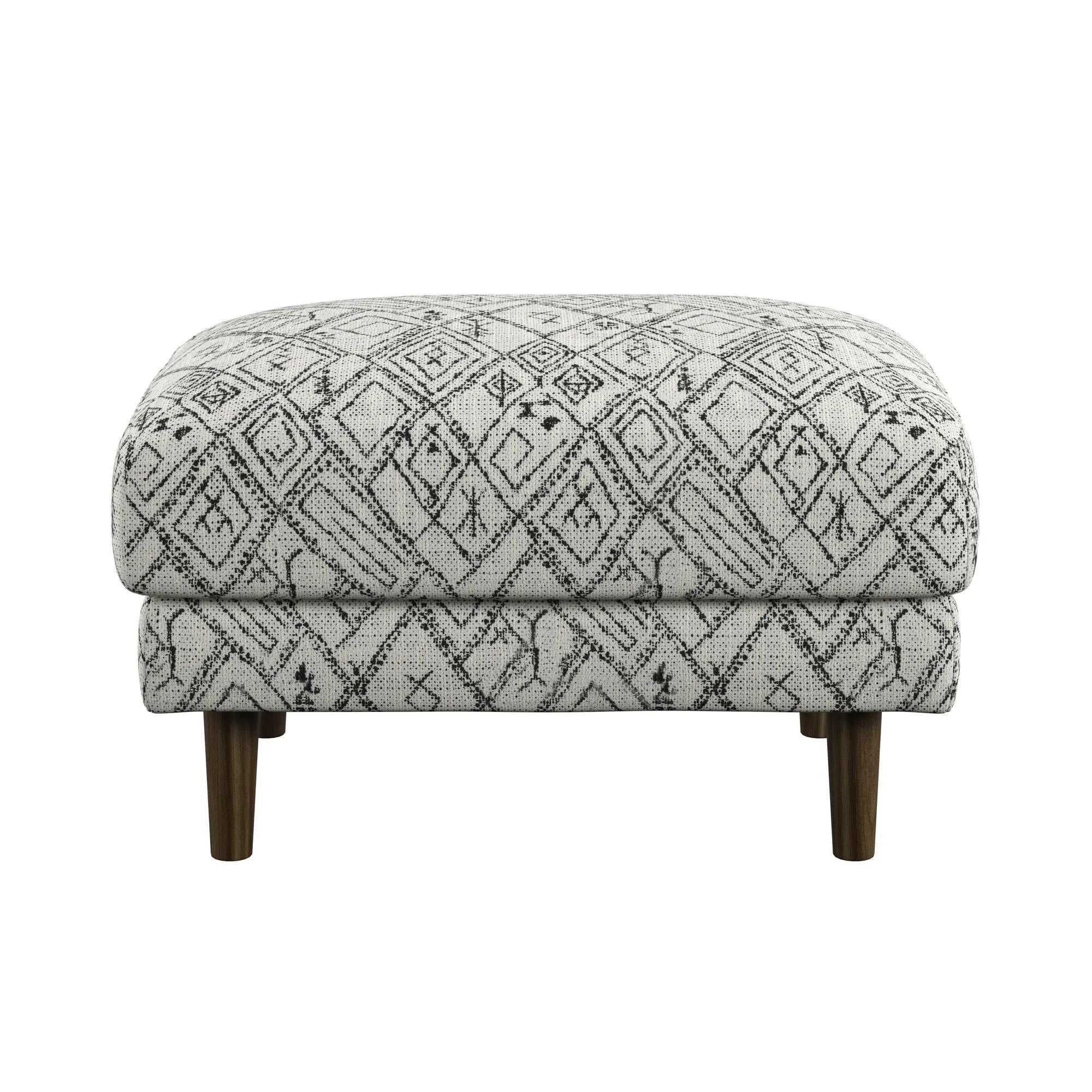 Wallace & Bay Jurie Black Abstract Stool & Ottoman Stylish Comfort for Your Home Decor