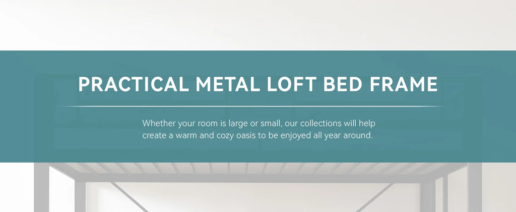 HOOMIC Twin Size Loft Bed Frame with Full Length Guardrail, Space-Saving, Sturdy Metal Construction, Easy Assembly Black Allewie