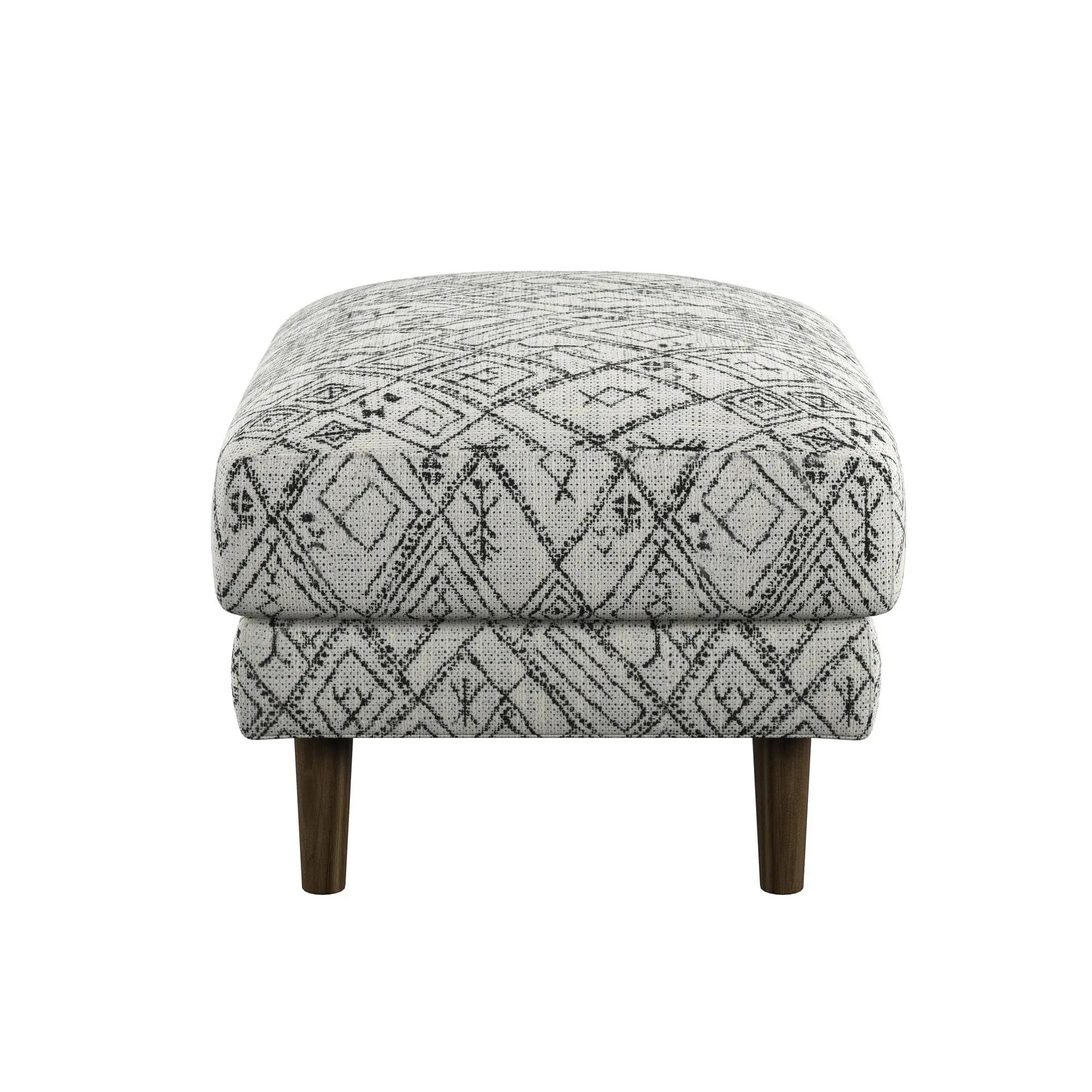Wallace & Bay Jurie Black Abstract Stool & Ottoman Stylish Comfort for Your Home Decor